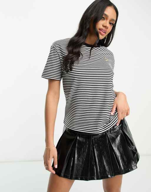 Fred Perry – Weißes T-Shirt mit Streifen