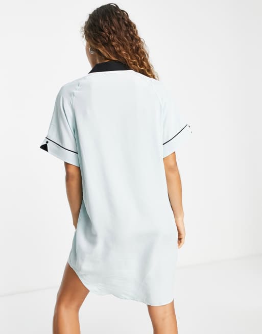 Fred Perry x Amy Winehouse bowling shirt dress in blue