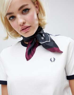 Fred Perry X Amy Winehouse Foundation leopard silk scarf