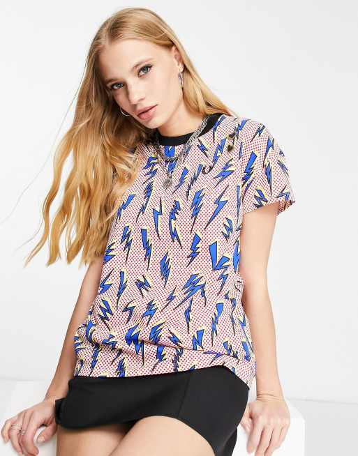 Fred Perry x Amy Winehouse Foundation - T-shirt à imprimé éclair - Multicolore