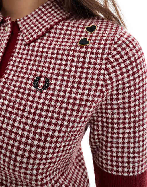 Fred Perry x Amy Winehouse gingham knitted short sleeve