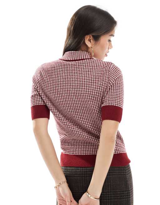 Fred Perry x Amy Winehouse gingham knitted short sleeve