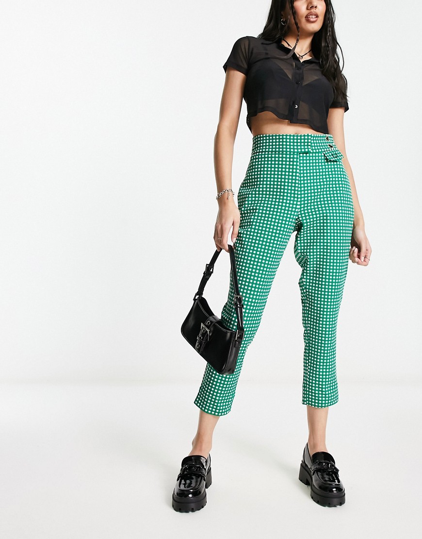 Fred Perry x Amy Winehouse gingham trousers in green