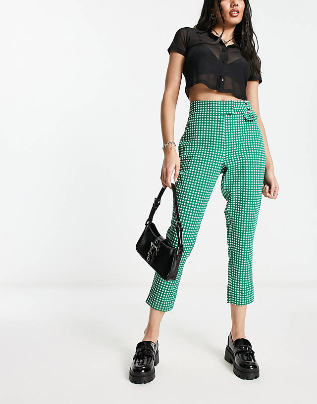 Fred Perry - x amy winehouse gingham trousers in green