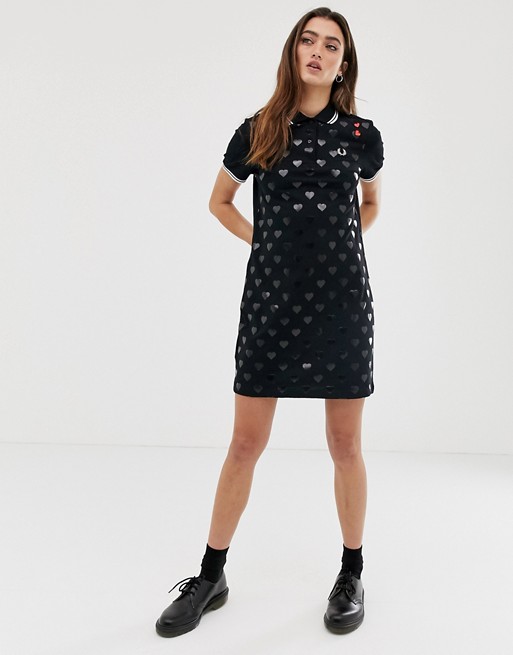 Fred Perry x Amy Winehouse heart pique dress