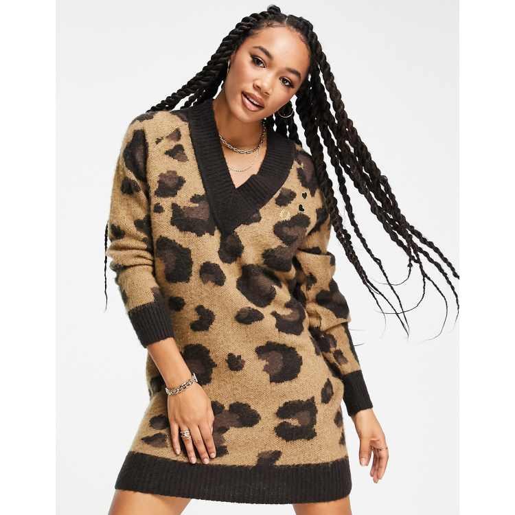 Leopard on sale jumper dress