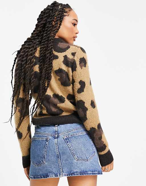 Fred Perry X Amy Winehouse jumper in leopard | ASOS Fred Perry X Amy Winehouse jumper in leopard | ASOS