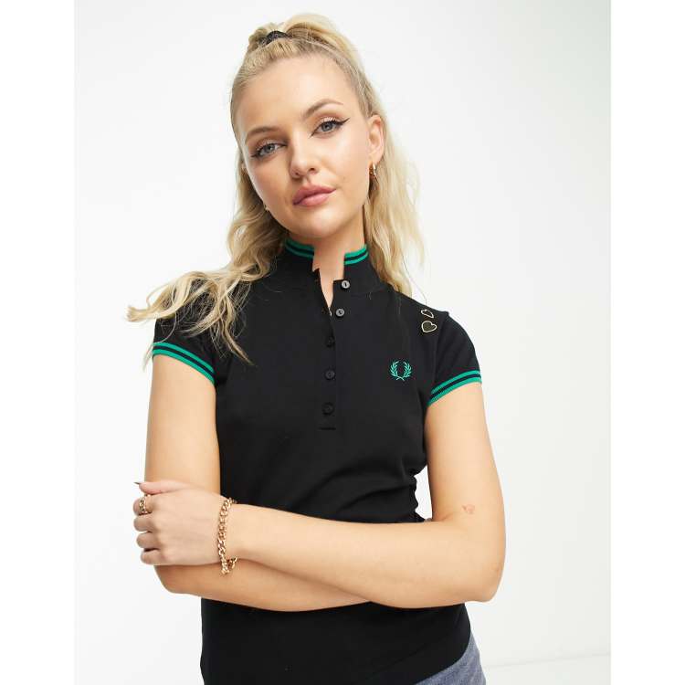 Fred Perry x Amy Winehouse knitted top in black | ASOS