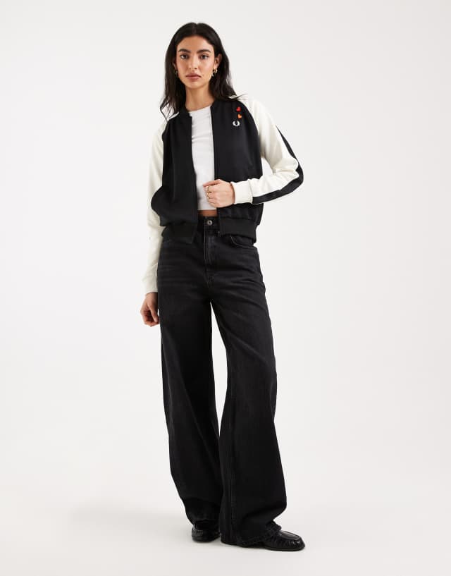 Fred Perry x Amy Winehouse laurel wreath bomber jacket in black