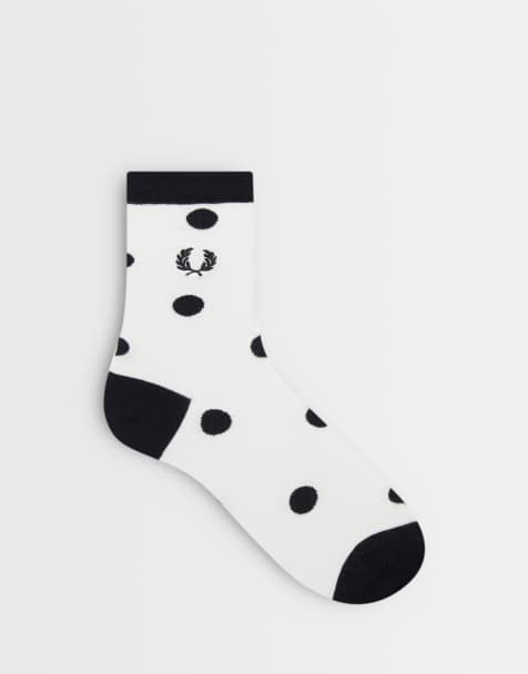 Fred Perry x Amy Winehouse polka dot socks in white - view 1