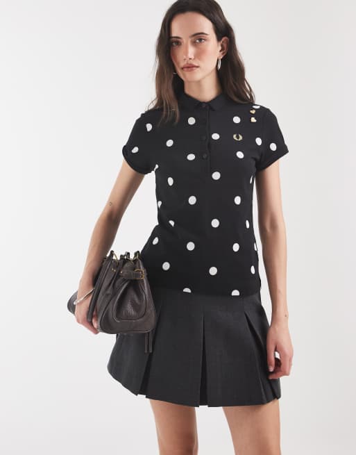 Fred Perry x Amy Winehouse polo à pois noir et blanc, 4 de 4