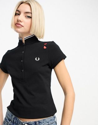 Fred Perry x Amy Winehouse polo shirt in black