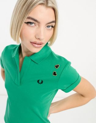 Fred Perry x Amy Winehouse polo shirt in green - ASOS Price Checker