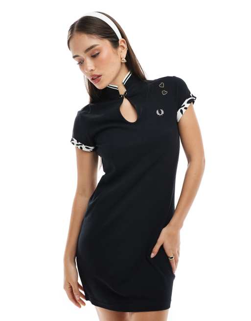 Fred Perry X Amy Winehouse printed trip pique dress | ASOS