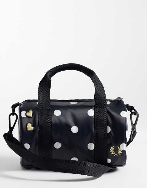 Fred Perry x Amy Winehouse sac baril mini à pois noir - view 1