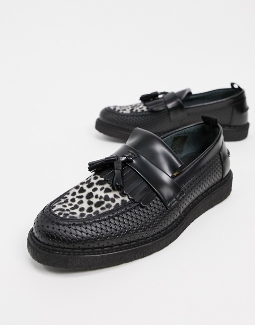 Fred Perry x George Cox tassel loafer in black