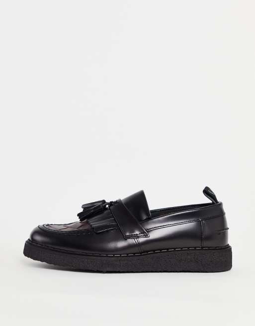 Fred Perry x George Cox tassel loafer in black