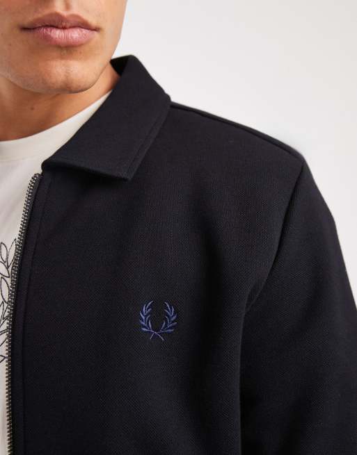 Fred Perry – Zapinana na zamek czarna bluza z kołnierzem, 5 z 5