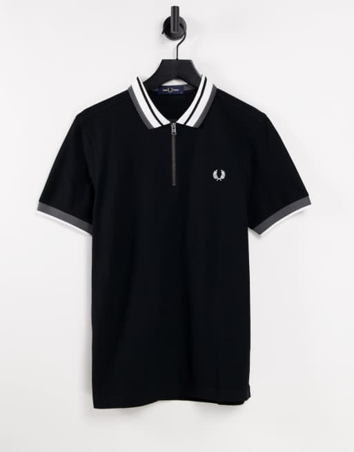 Fred perry zip up hot sale polo