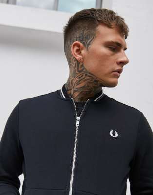 fred perry bomber neck zip sweat