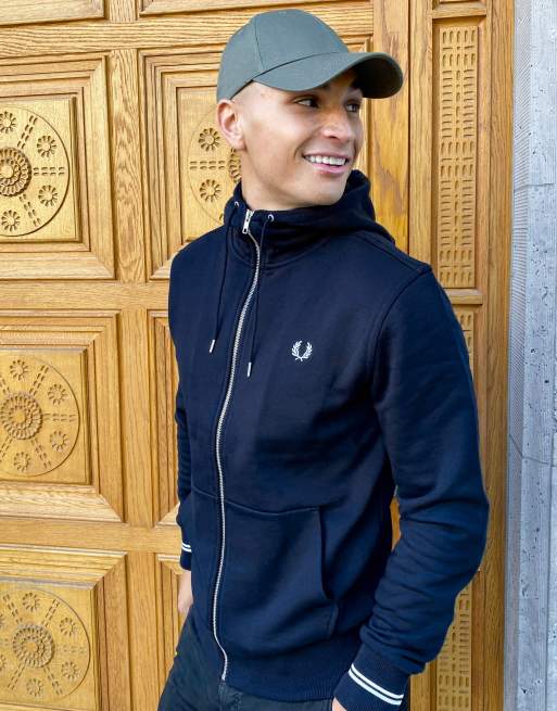 Fred perry zip through hoodie new arrivals