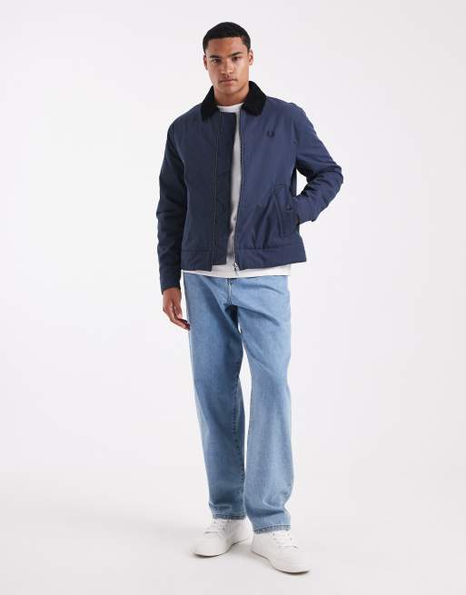 FRED PERRY ネイビー ジップアップジャケット Fred Perry zip up jacket in navy | ASOS
