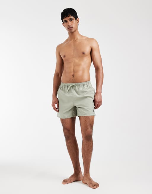Fred Perry - Zwemshort met trekkoord en logo in lichtgroen, 2 van 5