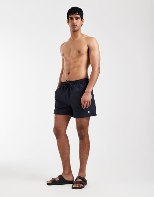 Fred Perry - Zwemshort met trekkoord en logo in marineblauw, 2 van 5