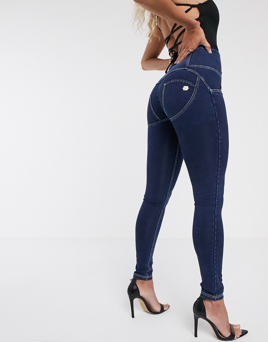 Freddy WR.UP 4 button push up jean with white contrast stitching-Blue