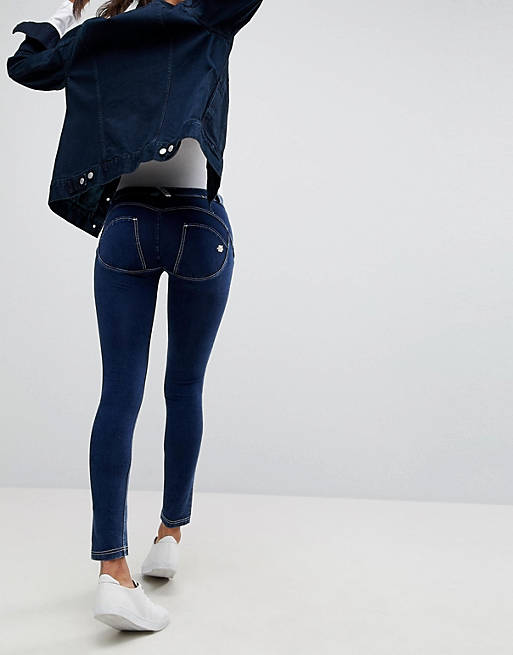 Freddy WR.UP Shaping Effect Mid Rise Push Up Jean with Rips | ASOS