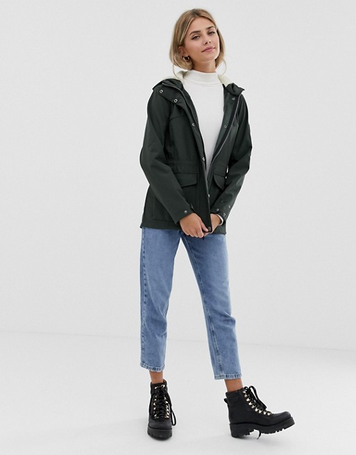 Free Country Anorak Softshell Jacket with Sherpa Lined Hood | ASOS