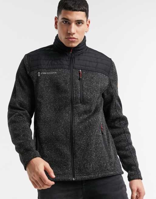 Free country men's hot sale fleece jacket