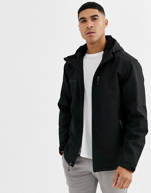 Free Country hooded jacket with sherpa lining