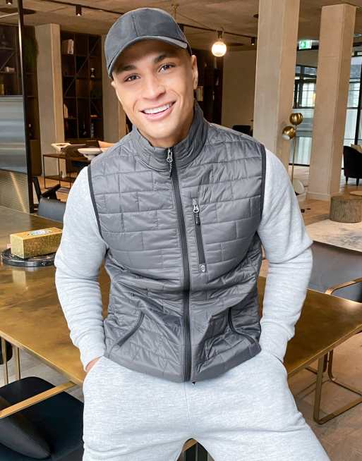 Free Country puffer vest in gray ASOS