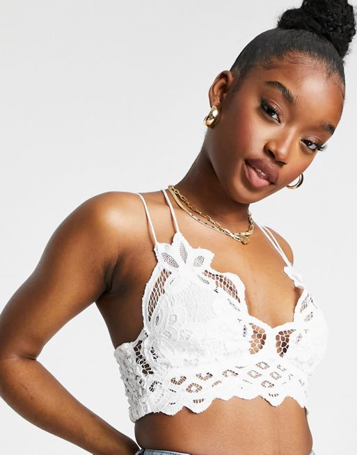 Free People Adella Bralette (White) (S) : : Clothing, Shoes &  Accessories