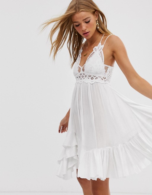 Free People Adella Cami dress in white