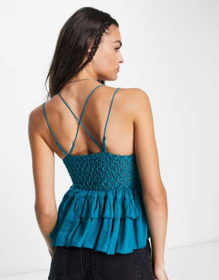 トップス Leciel Blue Lace Up Back Cami Top LE CIEL BLEU（ルシェルブルー）の「レースアップバックキャミ