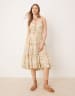 Free People Adriel floral print knee length cami dress in nutmeg
