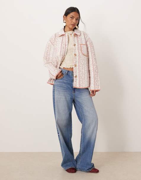 Free People alexie jacket in ivory floral combo - view 1