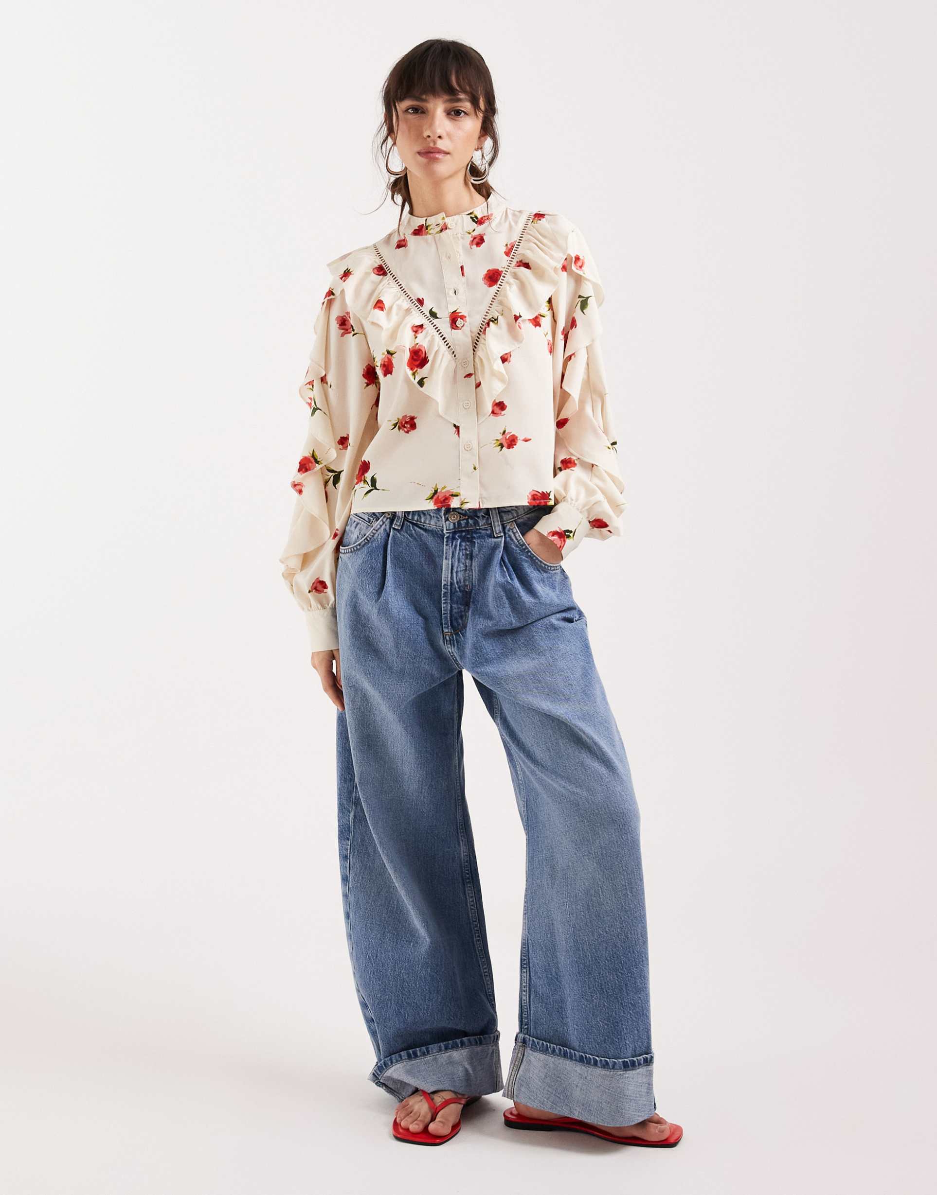 free people alila wide leg jeans in beacon blue