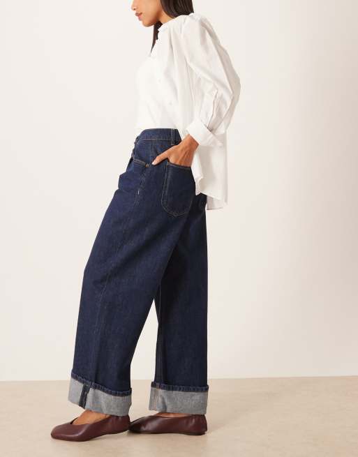 Free People Alila wide leg jeans in hawthrone blue, 3 of 5