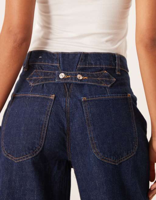 Free People Alila wide leg jeans in hawthrone blue, 4 of 5