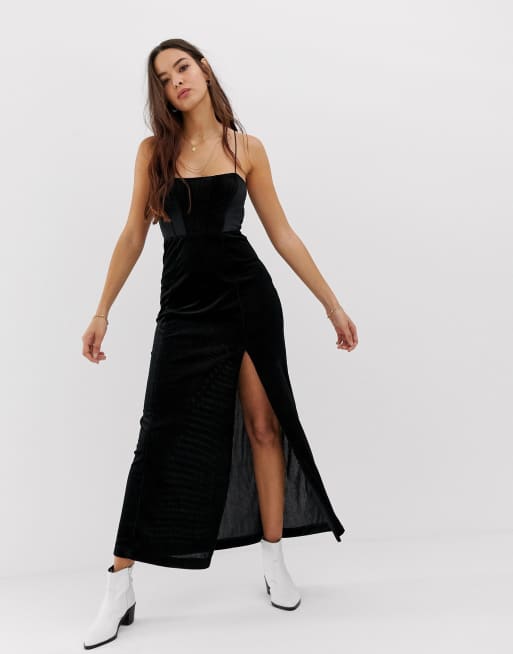 Free people hotsell velvet maxi dress