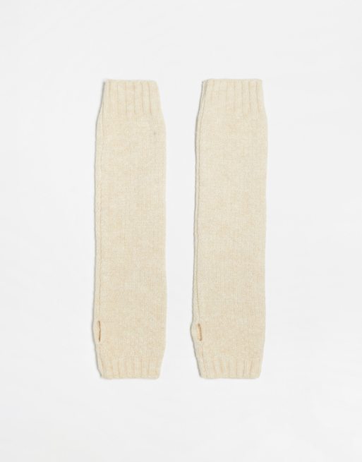 Free People amour knit armwarmers in cream