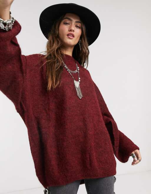 Free People angelic pullover in purple ASOS