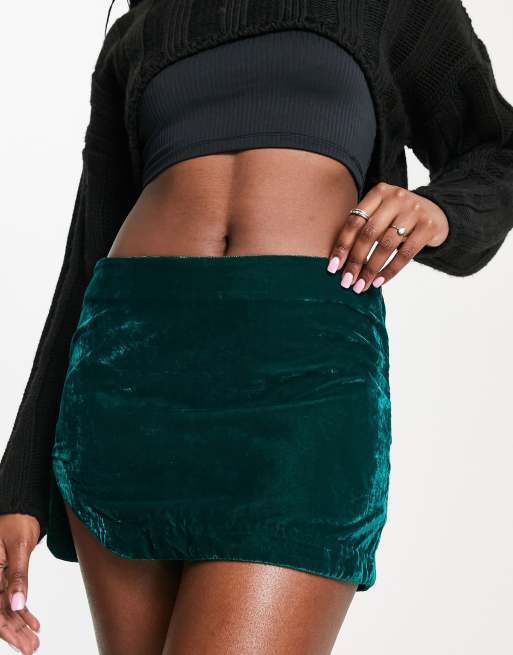 Free People – Annalise – Grönblå, superkort kjol