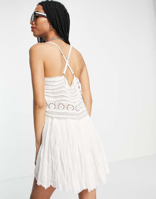 Free people shop white eyelet dress