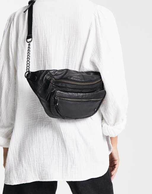 Free People archer leather sling bag in black | ASOS display picture 2
