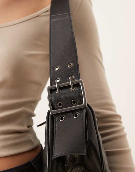 Free People - Arm Candy - Sac porté épaule en cuir - Noir, 2 de 4