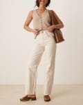 [Free People] Free People Aster straight leg jeans in ecru-White W29 CREAM
